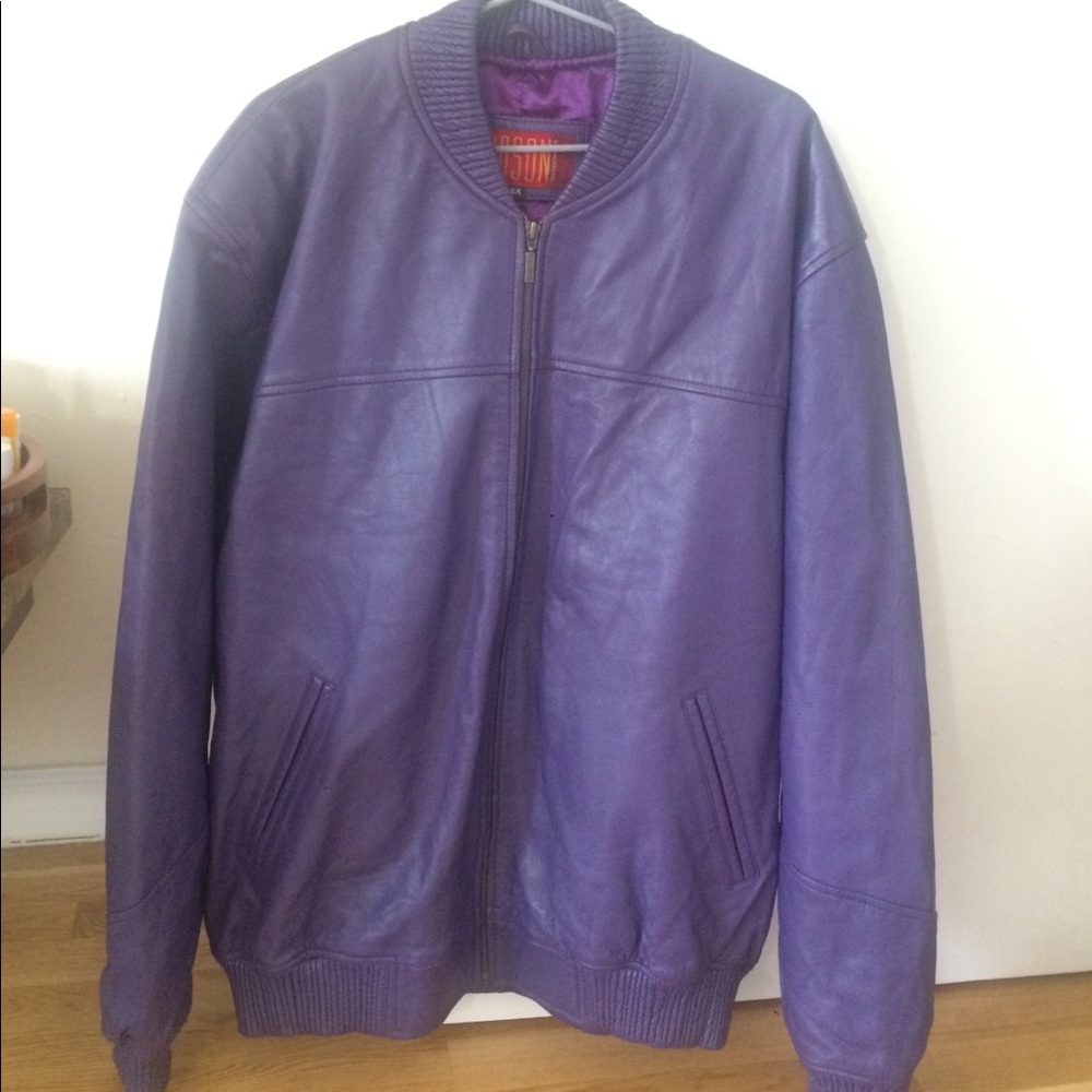 Hudson leather purple jacket